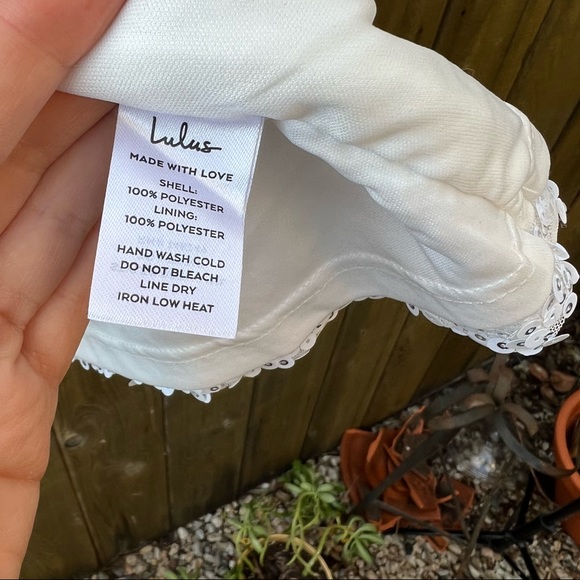 White Backless Sequin Mini Slip Dress 🌿 - Picture 10 of 11